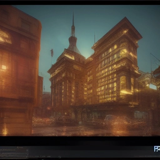 28043-1668086795-movie shot, almaty city in steampunk style, dramatic, cinematic, color grading, 8k, ultra-hd, ray tracing global illumination, t.webp